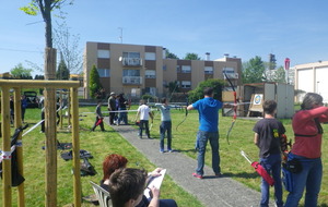 Une partie des archers en place